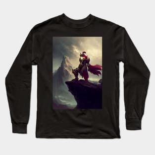 Greek Spartan Upon A Mountain Top Long Sleeve T-Shirt